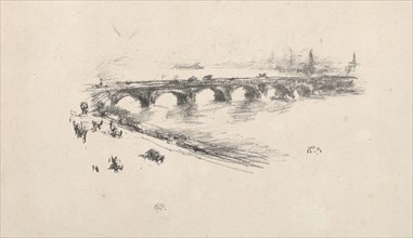 Evening, Little Waterloo Bridge, 1896. James McNeill Whistler (American, 1834-1903). Lithograph