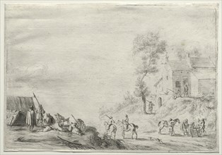 The Outpost. Robert van den Hoecke (Flemish, 1622-1668). Etching