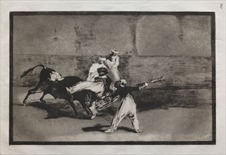 Bullfights:  A Moor Caught by a Bull in the Ring, 1876. Francisco de Goya (Spanish, 1746-1828).
