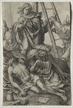 The Passion: Descent from the Cross, 1521. Lucas van Leyden (Dutch, 1494-1533). Engraving