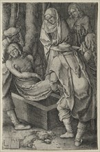 The Passion: The Burial of Christ, 1521. Lucas van Leyden (Dutch, 1494-1533). Engraving