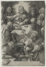 The Passion: The Last Supper, 1521. Lucas van Leyden (Dutch, 1494-1533). Engraving