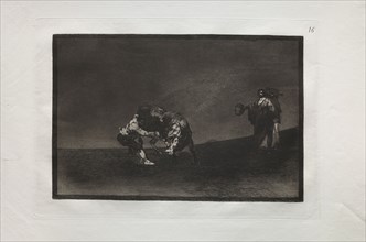 Bullfights:  The Same Man Throws a Bull in the Ring at Madrid, 1876. Francisco de Goya (Spanish,