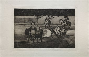 Bullfights:  Banderillas with Firecrackers, 1876. Francisco de Goya (Spanish, 1746-1828). Engraving