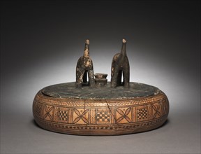 Geometric Pyxis, 700s BC. Greece, 8th century BC. Earthenware; diameter: 30.1 cm (11 7/8 in.);