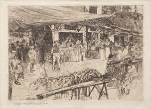 Old Market, Florence, 19th-20th century. Otto H. Bacher (American, 1856-1909). Etching