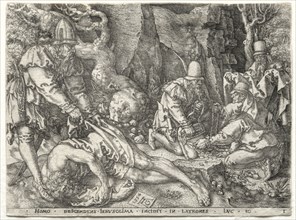 The Parable of the Good Samaritan: The Robbers Attacking the Travelers, 1554. Heinrich Aldegrever