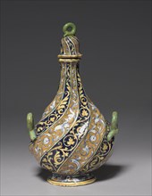 Pilgrim Bottle, c. 1540. Italy, Faenza, 16th century. Tin-glazed earthenware (maiolica); overall: