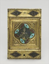 Ornamental Plaque, c. 1380-1400. Italy, Tuscany, 14th century. Champlevé enamel, glass paste
