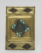 Ornamental Plaque, c. 1380-1400. Italy, Tuscany, 14th century. Champlevé enamel, glass paste
