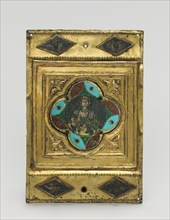 Ornamental Plaque (set of four), c. 1380-1400. Italy, Tuscany, 14th century. Champlevé enamel,