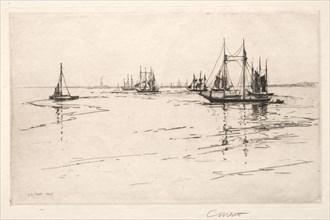 Buttermilk Channel, New York, 1889. Charles Adams Platt (American, 1861-1933). Etching