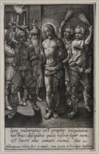 The Passion: The Flagellation. Hieronymus Wierix (Flemish, 1553-1619). Engraving