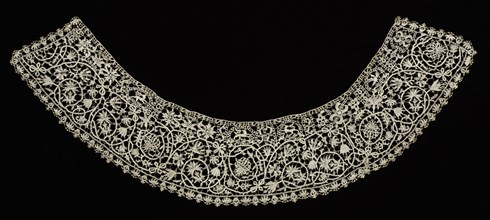 Needlepoint (Punto in aria) Lace Collar, 16th-17th century. Italy, Venice, 16th-17th century. Lace,