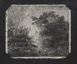 The Deer, 1862. Charles François Daubigny (French, 1817-1878). Cliché-verre plate; plate: 17.6 x 21