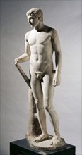Statue of an Athlete, 1-100. Italy, Roman, 1st Century. Marble; overall: 173.9 cm (68 7/16 in.).
