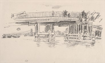 Old Battersea Bridge, 1879. James McNeill Whistler (American, 1834-1903). Lithograph
