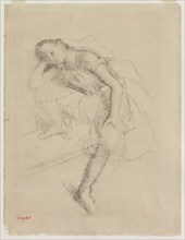 Dancer at Rest, c. 1895. Edgar Degas (French, 1834-1917). Charcoal; sheet: 42.5 x 32.9 cm (16 3/4 x