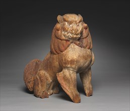 Pair of Koma-inu: Guardian Lion-Dogs, 1185-1333. Japan, Kamakura Period (1185-1333). Wood with