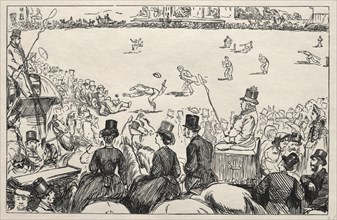 University Cricket Match at Lords, 1862. George Louis Palmella Busson Du Maurier (British,