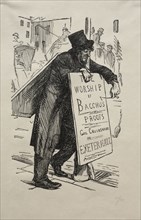 The Modern Art of Advertising, 1863. George Louis Palmella Busson Du Maurier (British, 1834-1896).