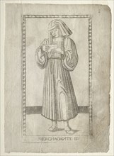 The Merchant (from the Tarocchi, series E: Conditions of Man, #4), before 1467. Master of the