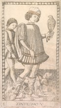 Gentleman (from the Tarocchi series E: Conditions of Man, #5), c. 1465. Master of the E-Series