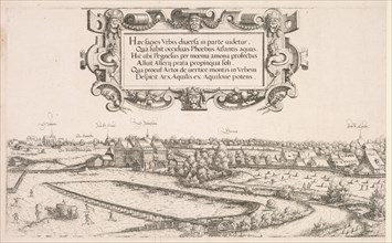 Panoramic View of Nuremberg:  Left Portion, 1552. Hanns Lautensack (German, 1524-1566). Etching