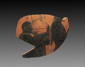 Fragment of a Vase, 500s BC. Greece, Attic, 6th Century BC. Earthenware; overall: 14 cm (5 1/2 in.)