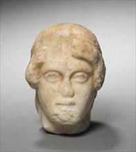 Head, c. 480-460 BC. Greece, Amorgos, 5th Century BC. Marble; overall: 11.5 cm (4 1/2 in.).