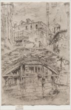 Ponte del Piovan, 1886. James McNeill Whistler (American, 1834-1903). Etching
