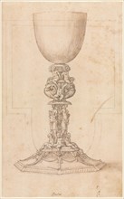 Design for a Chalice (recto) Architectural Plan (verso), mid 1500s. Luzio Romano (Italian, active