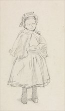 Study for a Little Girl. Charles Samuel Keene (British, 1823-1891). Graphite; sheet: 16.4 x 97 cm