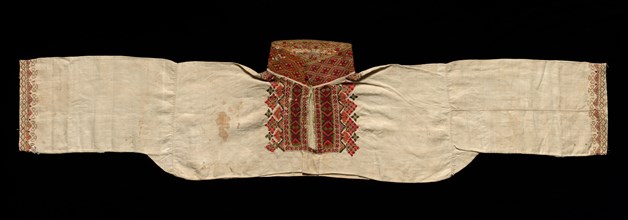 Peasant Blouse, 19th century. Norway, Hardanger, 19th century. Plain weave linen? with embroidery;