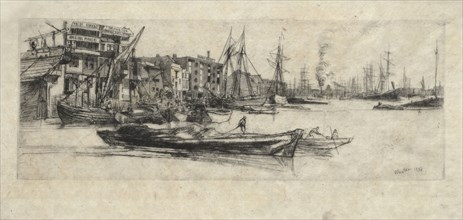 Thames Warehouse, 1859. James McNeill Whistler (American, 1834-1903). Etching