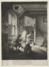 The Painter's Studio. Adriaen van Ostade (Dutch, 1610-1684). Etching