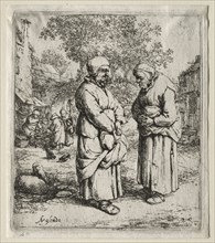 The two Gossips. Adriaen van Ostade (Dutch, 1610-1684). Etching