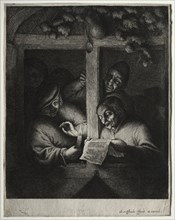 The Carol Singers. Adriaen van Ostade (Dutch, 1610-1684). Etching
