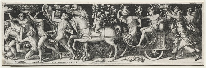 Combats and Triumphs. Etienne Delaune (French, 1518/19-c. 1583). Engraving; image: 6.5 x 21.9 cm (2