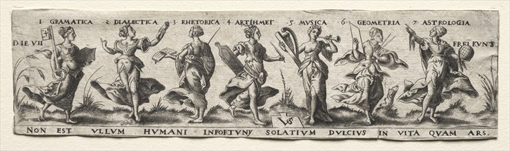 Seven Liberal Arts. Virgilius Solis (German, 1514-1562). Engraving