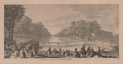The Canal at Fontainebleau. Jacques Rigaud (French, 1681-1754). Engraving