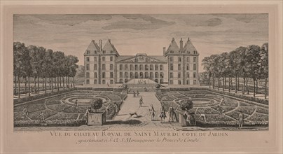 Chateau St. Maur. Jacques Rigaud (French, 1681-1754). Engraving