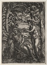 Venus and Mercury. Hans Burgkmair (German, 1473-1531). Etching