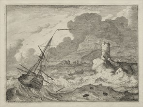 Storm at Sea, 1701. Ludolf Backhuysen (Dutch, 1631-1708), Ludolf Backhuysen (Dutch, 1631-1708).