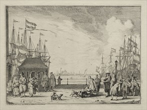 Port at Amsterdam, 1701. Ludolf Backhuysen (Dutch, 1631-1708), published by Ludolf Backhuysen