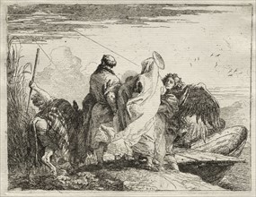 Flight into Egypt:  The Holy Family Leaving the Shore. Giovanni Domenico Tiepolo (Italian,