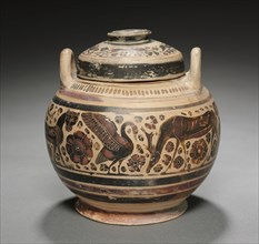 Corinthian Vase, 600s BC. Greece, 7th Century BC. Earthenware; overall: 14.5 cm (5 11/16 in.).