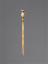 Hairpin, 400s BC. Greece, 5th Century BC. Ivory; overall: 13.3 cm (5 1/4 in.).