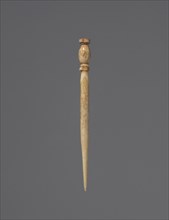 Hairpin, 400s BC. Greece, 5th Century BC. Ivory; overall: 7.5 cm (2 15/16 in.).
