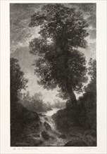 A Waterfall by Moonlight, 1887. Stephen Greeley Putnam (American, 1852-after 1938). Wood engraving
